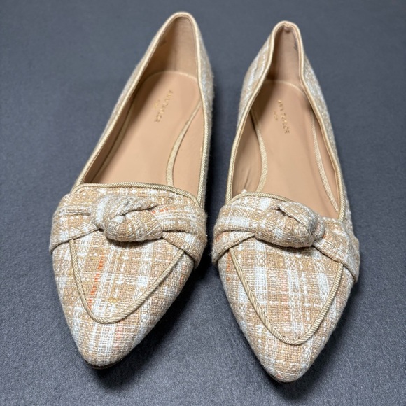 Ann Taylor Flats NWOT Size 7 beige plaid - Picture 2 of 5